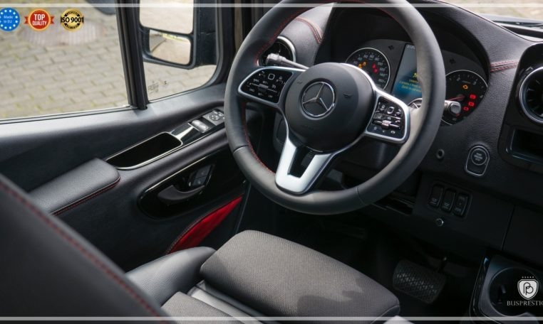 Mercedes-Benz Sprinter Luxury Van made by Busprestige leather steering wheel