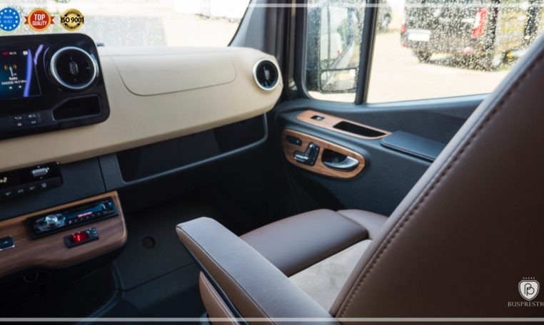 Mercedes-Benz Sprinter Luxury Van made by Busprestige dashboard leather decoration