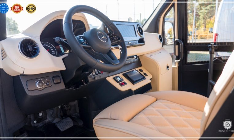 Mercedes-Benz Sprinter Bus 19 pax made by Busprestige luxury interior design driver view