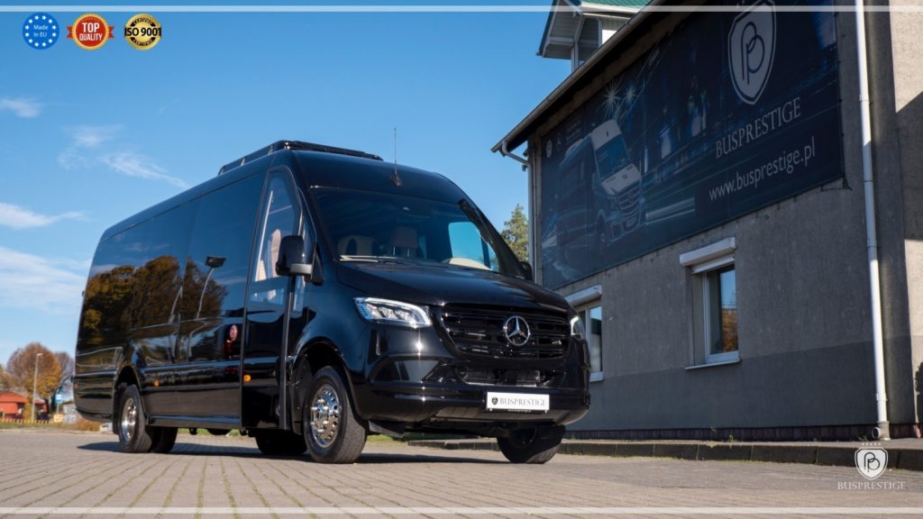 Mercedes-Benz Sprinter Bus 19 pax made by Busprestige luxury interior design limited edition black color