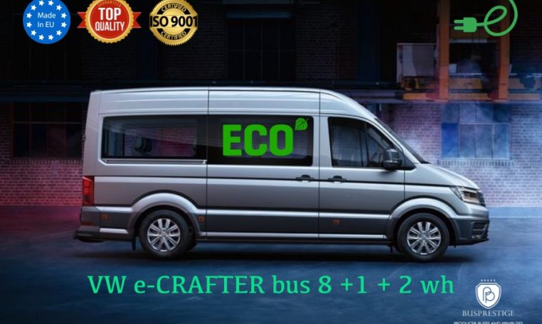 VW e-Crafter 35 electric bus made by Buspresitge minibus 8+1+2WH